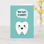 Carte Vous avez perdu vos félicitations pour votre dent (Fleur jaune)