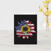 Carte Vous avez problème Sunflower American Drapeau Suic (Fleur jaune)