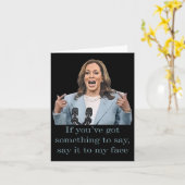 Carte Vous avez quelque chose à dire (Fleur jaune)