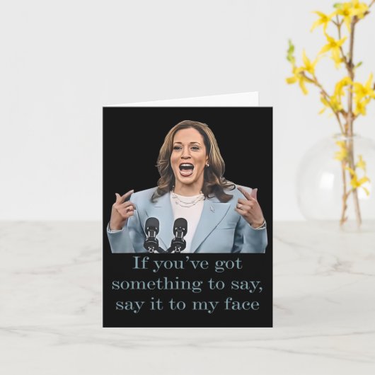 Carte Vous avez quelque chose à dire (Fleur jaune)