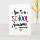 Carte Vous avez rendu l'école géniale  (Fleur jaune)