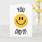 Carte Vous avez réussi (Fleur jaune)