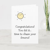 Carte Vous avez réussi ! Il est temps de poursuivre vos (Devant)