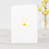 Carte Vous avez Star Minimalist Félicitations (Fleur jaune)