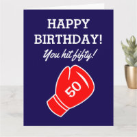 Vous avez touché cinquante Fun 50th Birthday card 