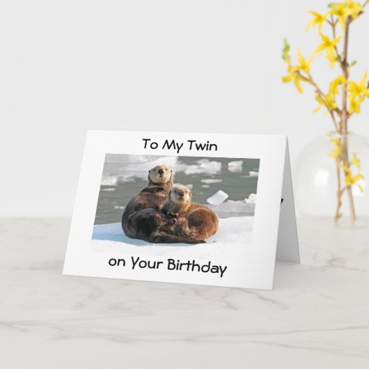 CARTE VOUS AVEZ UN JOLI ANNIVERSAIRE "TWIN" (Fleur jaune)