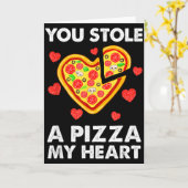 Carte Vous avez volé une pizza de mon cœur Funny Valenti (Fleur jaune)