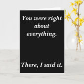 Carte Vous aviez raison (Fleur jaune)