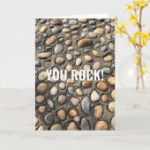 Carte Vous basculez ! Voie de pavé rond de caillou de (Fleur jaune)