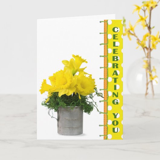 Carte Vous célébrer (Fleur jaune)