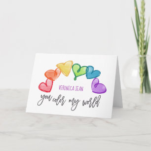 Carte Vous colorez mon monde Valentine