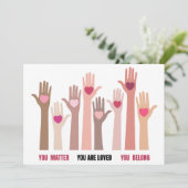 Carte Vous Comptez Et Vous Êtes Une Affirmation Aimée (Debout devant)