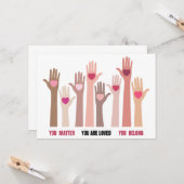 Carte Vous Comptez Et Vous Êtes Une Affirmation Aimée (Devant/Arrière en situation)