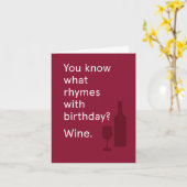 Carte Vous Connaissez Quelles rimes avec l'anniversaire? (Fleur jaune)