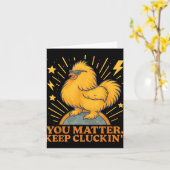 Carte Vous Continuez à Faire des Blagues de Poulet Drôle (Fleur jaune)