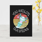 Carte Vous des questions de axolotl (Fleur jaune)