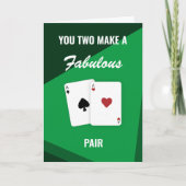 Carte "Vous deux faites une paire fabuleuse" Vegas Poker (Devant)