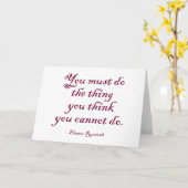 Carte Vous Devez Faire Ce Que Vous Pensez Ne Pouvoir Fai (Fleur jaune)