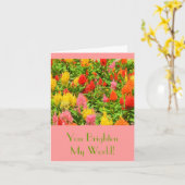 CARTE "VOUS ÉCLAIREZ MON MONDE" /ANNIVERSARY (Fleur jaune)