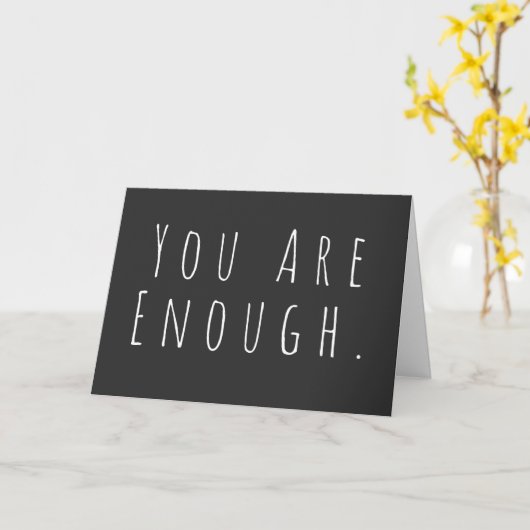 Carte VOUS EN ÊTES ASSEZ | Graphique d'art Word inspirat (Fleur jaune)