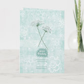Carte Vous Encourageant Fleurs Bleues du Jardin (Dos)