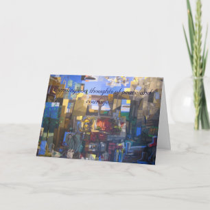 Carte Vous envoyant des pensées de paix et de courage…