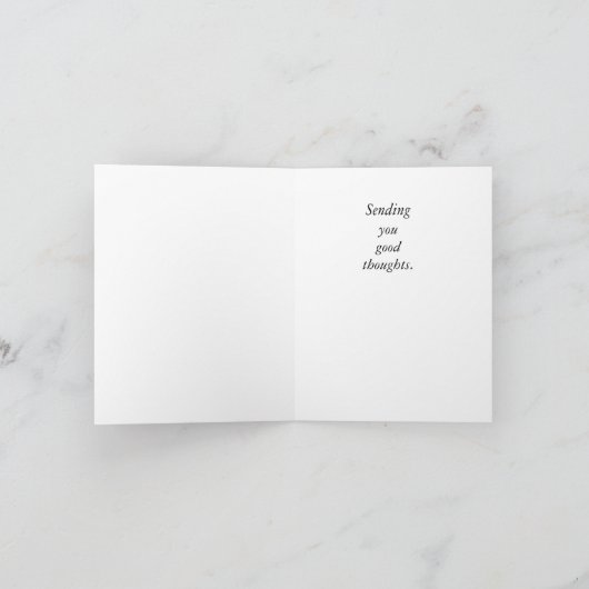 Carte 'VOUS ENVOYER DE BONNES PENSÉES' (Intérieur)