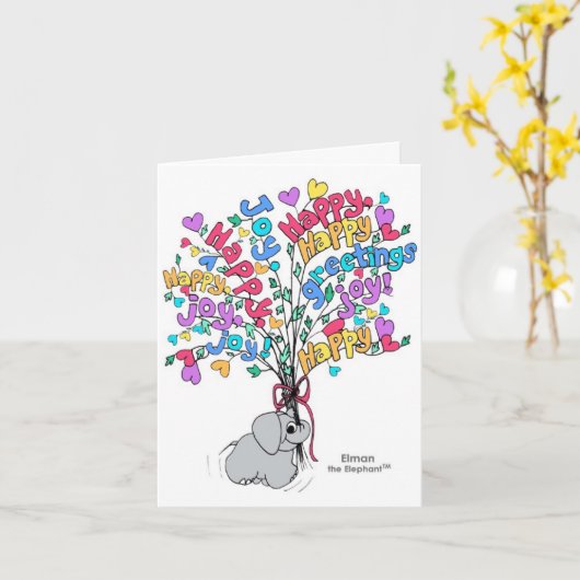 Carte 'VOUS ENVOYER DE BONNES PENSÉES' (Fleur jaune)