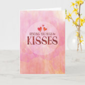 Carte Vous envoyer des câlins et des baisers, Arrière -  (Fleur jaune)