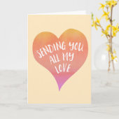 Carte Vous envoyer Love Aquarelle Obtenez bien Bientôt E (Fleur jaune)