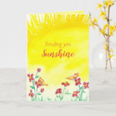 Carte Vous Envoyer Sunshine Penser À Vous Aimer (Fleur jaune)