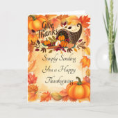 Carte Vous envoyer un Bon thanksgiving (Devant)