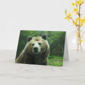 Carte Vous envoyer un gros ours serrer le grizzli (Fleur jaune)