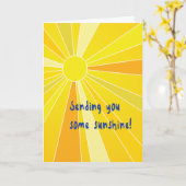 Carte Vous envoyer un peu de soleil Je pense à vous (Fleur jaune)