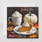 Carte Vous Envoyez Des Bénédictions D'Automne (Devant)