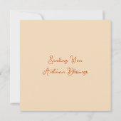 Carte Vous Envoyez Des Bénédictions D'Automne | Amitié (Dos)