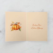 Carte Vous Envoyez Des Bénédictions D'Automne | Jolie ch (Intérieur)