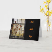 CARTE VOUS ET MOI ET "UN PETIT CACAO CHAUD" VOUS AIMEZ (Fleur jaune)