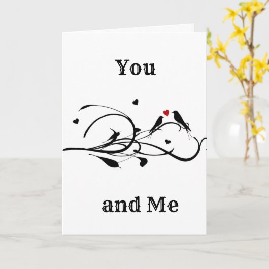 CARTE **VOUS ET MOI POUR L'ÉTERNITÉ** AMOUR ANNIVERSAIRE (Fleur jaune)