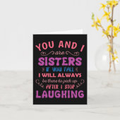 Carte Vous et moi sommes Soeurs si vous tombez - Fun Soe (Fleur jaune)