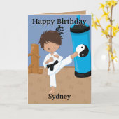 Carte Vous êtes A-Maze Ethnic Boys Karate Anniversaire (Fleur jaune)