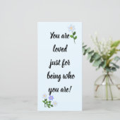 Carte Vous êtes adoré juste pour être qui vous êtes Blue (Debout devant)