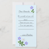 Carte Vous êtes adoré juste pour être qui vous êtes Blue (Dos)