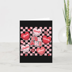 Carte Vous êtes aimé, digne de bonbons en forme de cœur,