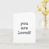 Carte Vous Êtes Aimé, Minimaliste Type Encouragement (Fleur jaune)