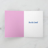 Carte Vous Êtes Aimés Coeurs Rose Et Bleu Salutation (Intérieur)