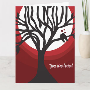 Carte Vous Êtes Aimés Inséparables Rouge Noir
