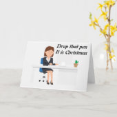 CARTE VOUS ÊTES APPRÉCIÉ NOËL LIÉ AU TRAVAIL (Fleur jaune)