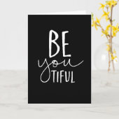 CARTE "VOUS" ÊTES BEAU À L'INTÉRIEUR COMME À L'EXTÉRIEUR (Fleur jaune)