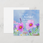 Carte Vous Êtes Belle Bible Verse Citation Fleurs Sauvag (Devant / Derrière)